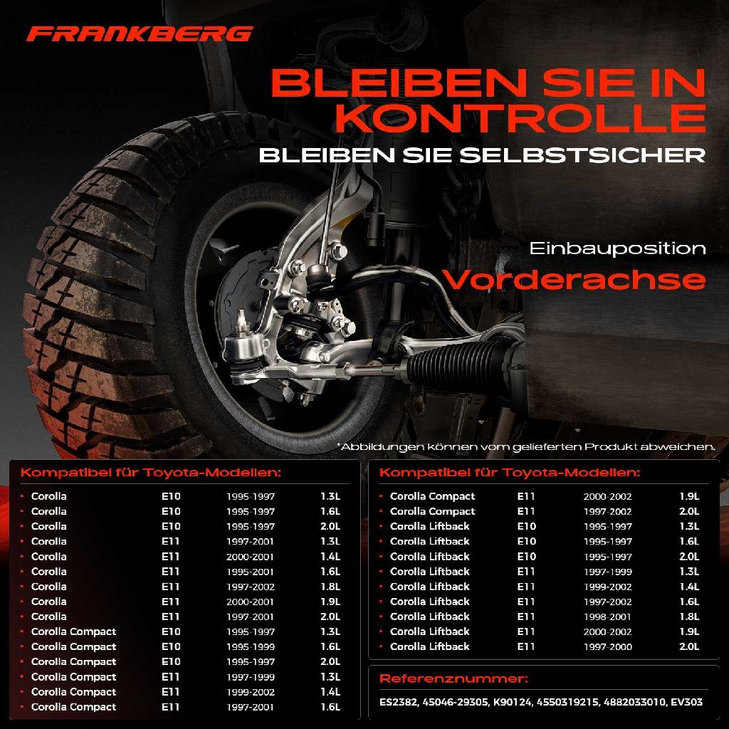 1x Querlenker Satz Vorderachse für Toyota Corolla Compact Kasten Liftback Station Wagon RAV 4 I Cabrio