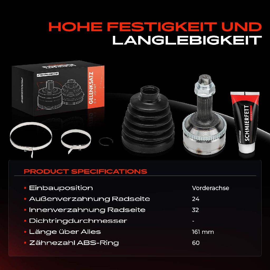 1x Antriebswelle Gelenksatz Vorderachse für Land Rover Range Rover 2 P38A 1994-2002