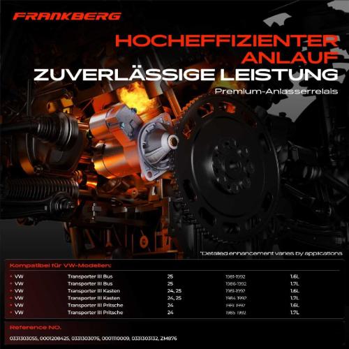 1x Magnetschalter Starter für VW Transporter 3 Bus Kasten Pritsche/Fahrgestell 24 Bild 1x Magnetschalter Starter für VW Transporter 3 Bus Kasten Pritsche/Fahrgestell 24