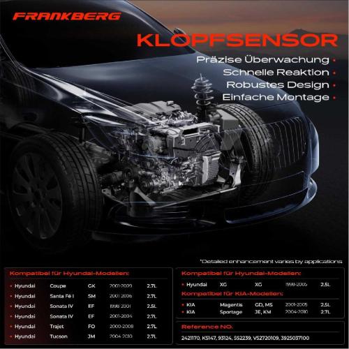 1x Klopfsensor Klopfgeber für Hyundai Santa Fé I Sonata IV Coupe Tucson KIA Sportage Bild 1x Klopfsensor Klopfgeber für Hyundai Santa Fé I Sonata IV Coupe Tucson KIA Sportage