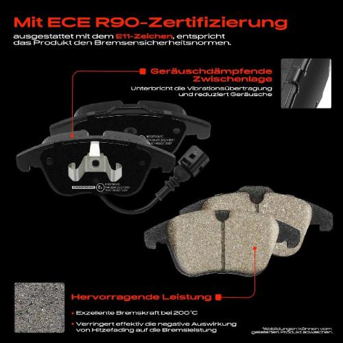 Frankberg 4x Bremsbeläge Vorderachse für Audi Q3 Seat Alhambra VW Sharan Van Tiguan 2007-2022 Bild Frankberg 4x Bremsbeläge Vorderachse für Audi Q3 Seat Alhambra VW Sharan Van Tiguan 2007-2022