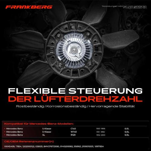 1x Lüfterkupplung Kühlerlüfte für Mercedes-Benz S-Klasse Coupe W140 C140 R129 Bild 1x Lüfterkupplung Kühlerlüfte für Mercedes-Benz S-Klasse Coupe W140 C140 R129