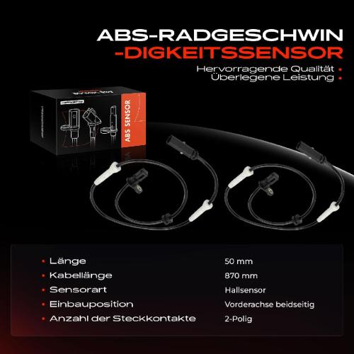 Frankberg 2x ABS Sensor Vorderachse beidseitig für BMW F90 G30 G31 G32 G11 G12 F91 G14 F92 G15 F93 G16 Bj ab 2015 Bild Frankberg 2x ABS Sensor Vorderachse beidseitig für BMW F90 G30 G31 G32 G11 G12 F91 G14 F92 G15 F93 G16 Bj ab 2015