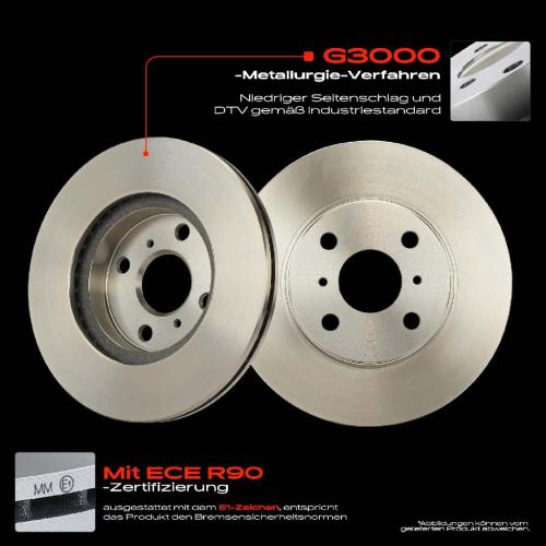 Frankberg 2x Bremsscheiben Vorderachse für Toyota Corolla Compact Liftback Station Wagon 1992-2001 Bild Frankberg 2x Bremsscheiben Vorderachse für Toyota Corolla Compact Liftback Station Wagon 1992-2001