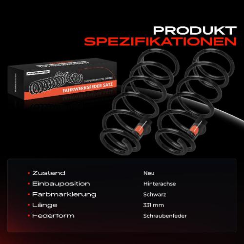 Frankberg 2x Fahrwerksfeder Hinterachse für Hyundai Accent III MC KIA Rio II JB 2005-2011 Bild Frankberg 2x Fahrwerksfeder Hinterachse für Hyundai Accent III MC KIA Rio II JB 2005-2011