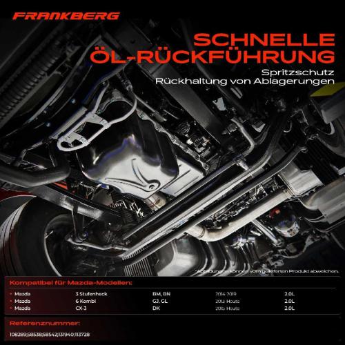 Frankberg 1x Ölwanne Motorölwanne für Mazda 3 Stufenheck BM BN 6 Kombi GJ GL CX-3 DK 2.0L 2014-2021 Bild Frankberg 1x Ölwanne Motorölwanne für Mazda 3 Stufenheck BM BN 6 Kombi GJ GL CX-3 DK 2.0L 2014-2021