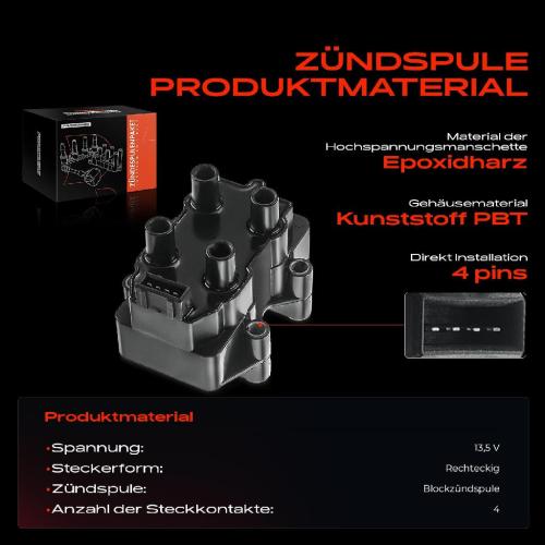 Frankberg 1x Zündmodul Zündspule für Citroën Berlingo/Berlingo First MPV Kasten/MPV BX Break Evasion Jumper Bus Kasten Bild Frankberg 1x Zündmodul Zündspule für Citroën Berlingo/Berlingo First MPV Kasten/MPV BX Break Evasion Jumper Bus Kasten