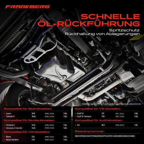 Frankberg 1x Ölwanne Motorölwanne für VW Golf IV Bora Audi A3 Seat Leon Toledo II Skoda Octavia 1996-2006 1.8L Bild Frankberg 1x Ölwanne Motorölwanne für VW Golf IV Bora Audi A3 Seat Leon Toledo II Skoda Octavia 1996-2006 1.8L
