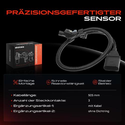 1x Kurbelwellensensor Impulsgeber für VW Polo 6N Caddy II Seat Ibiza II Arosa Cordoba 1.0L 1.4L Bild 1x Kurbelwellensensor Impulsgeber für VW Polo 6N Caddy II Seat Ibiza II Arosa Cordoba 1.0L 1.4L