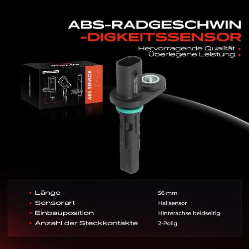 Frankberg 1x ABS Sensor Hinterachse beidseitig für Mercedes-Benz Marco Polo Camper W447 Vito Kasten Mixto (Double Cabin) Bild Frankberg 1x ABS Sensor Hinterachse beidseitig für Mercedes-Benz Marco Polo Camper W447 Vito Kasten Mixto (Double Cabin)