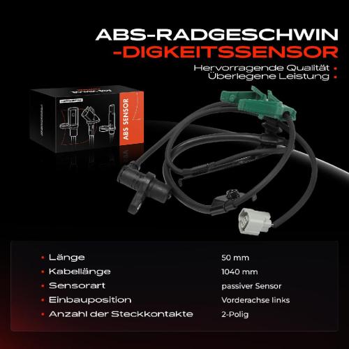 Frankberg 1x ABS Sensor Vorderachse links für Toyota Carina E Sportswagon Stufenheck Picnic 1.6L 1992-2001 Bild Frankberg 1x ABS Sensor Vorderachse links für Toyota Carina E Sportswagon Stufenheck Picnic 1.6L 1992-2001