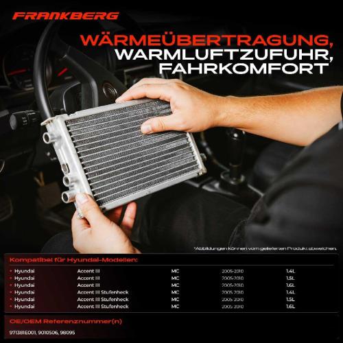 1x Wärmetauscher Innenraumheizung für Hyundai Accent III MC 1.4L-1.6L Bild 1x Wärmetauscher Innenraumheizung für Hyundai Accent III MC 1.4L-1.6L