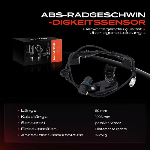Frankberg 1x ABS Sensor Hinterachse rechts für Toyota Corolla Compact Liftback Station Wagon 1.3L 1995-2002 Bild Frankberg 1x ABS Sensor Hinterachse rechts für Toyota Corolla Compact Liftback Station Wagon 1.3L 1995-2002