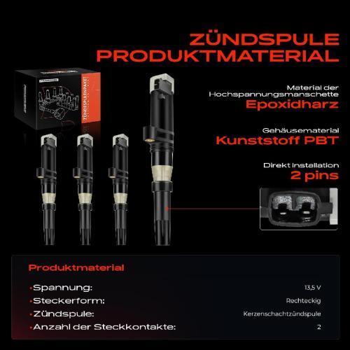 Frankberg 4x Zündmodul Zündspule für Duster Logan MCV Sandero Nissan Kubistar Kasten Primastar Bus Opel Vivaro A Bild Frankberg 4x Zündmodul Zündspule für Duster Logan MCV Sandero Nissan Kubistar Kasten Primastar Bus Opel Vivaro A