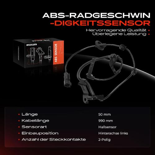 Frankberg 1x ABS Sensor Hinterachse links für Citroën C-Crosser Enterprise Van Peugeot 4007 2.2L 2.4L 2007-2013 Bild Frankberg 1x ABS Sensor Hinterachse links für Citroën C-Crosser Enterprise Van Peugeot 4007 2.2L 2.4L 2007-2013