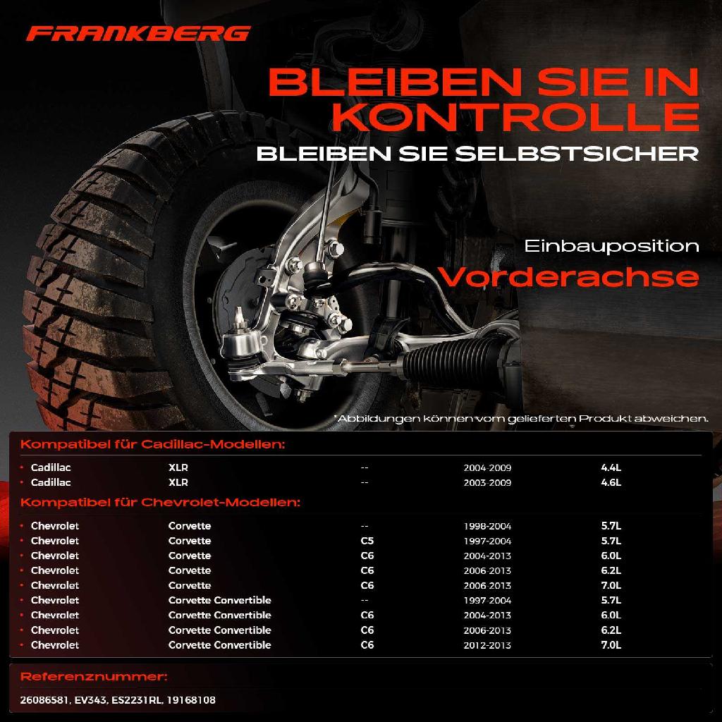 1x Querlenker Satz Vorderachse für Cadillac XLR Chevrolet Corvette Convertible 4.4L 4.6L 5.7L 1997-2013