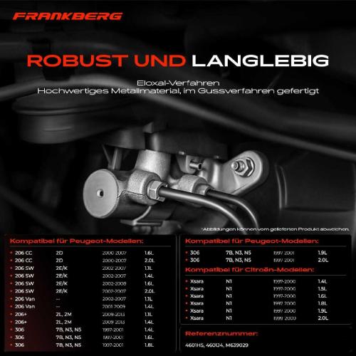 1x Hauptbremszylinder Bremszylinder für Citroën Xsara N1 Peugeot 206 CC 2D 306 7B Bild 1x Hauptbremszylinder Bremszylinder für Citroën Xsara N1 Peugeot 206 CC 2D 306 7B