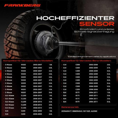 2x ABS Sensor Vorderachse beidseitig für Mercedes-Benz W203 CL203 S203 CL203 C209 A209 R171 2.0L 2000-2011 Bild 2x ABS Sensor Vorderachse beidseitig für Mercedes-Benz W203 CL203 S203 CL203 C209 A209 R171 2.0L 2000-2011