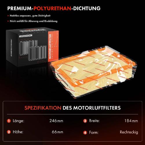2x Luftfilter Filtereinsatz für Peugeot 307 3A/C 3H 308 4C Citroën C4 1.8L 2.0L Bild 2x Luftfilter Filtereinsatz für Peugeot 307 3A/C 3H 308 4C Citroën C4 1.8L 2.0L