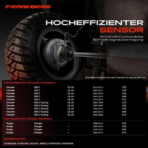 1x ABS Sensor Hinterachse links für Chrysler 300 C Touring Dodge Challenger Coupe Charger 2004-2012 Bild 1x ABS Sensor Hinterachse links für Chrysler 300 C Touring Dodge Challenger Coupe Charger 2004-2012