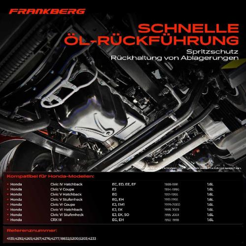 Frankberg 1x Ölwanne Motorölwanne für Honda Civic IV V VI CRX III 1.6L Bild Frankberg 1x Ölwanne Motorölwanne für Honda Civic IV V VI CRX III 1.6L