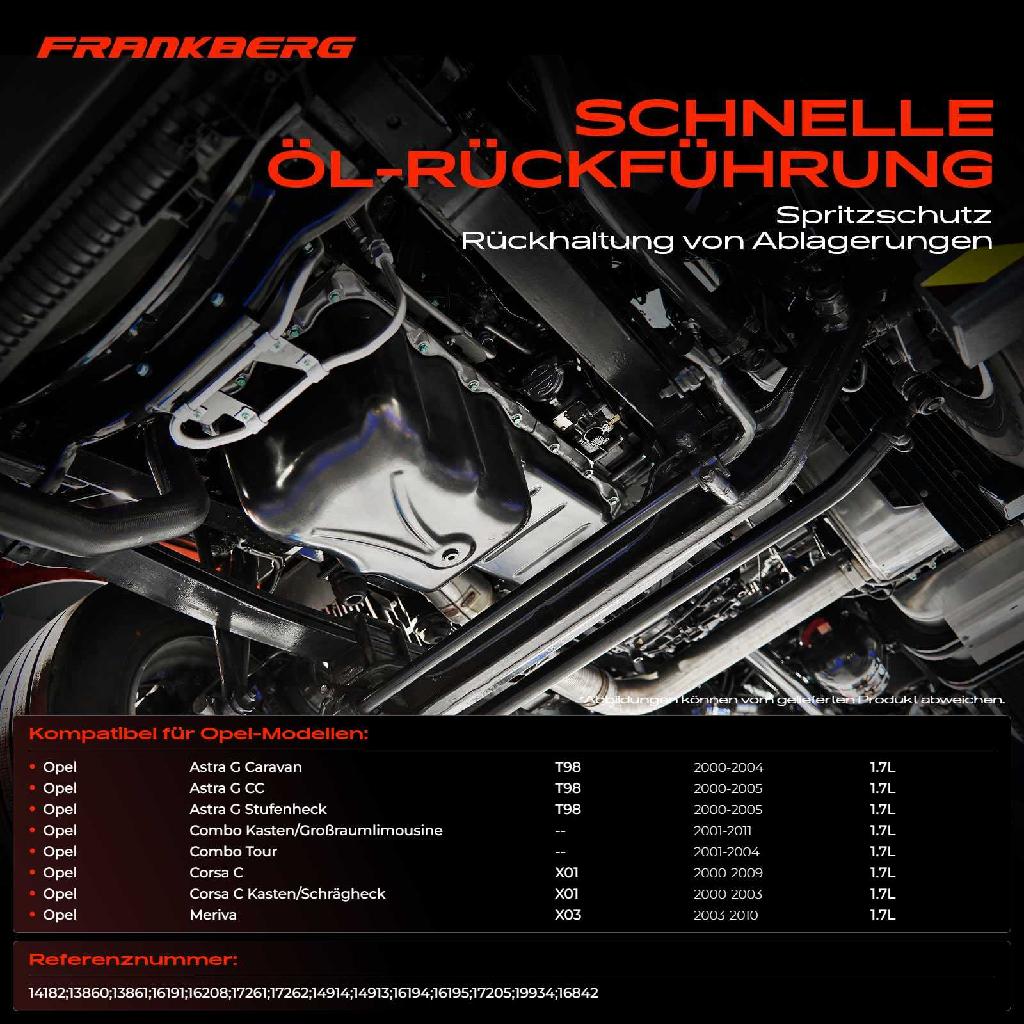 1x Ölwanne Motorölwanne für Opel Astra G Combo Corsa C Meriva 2000-2018 1.7L