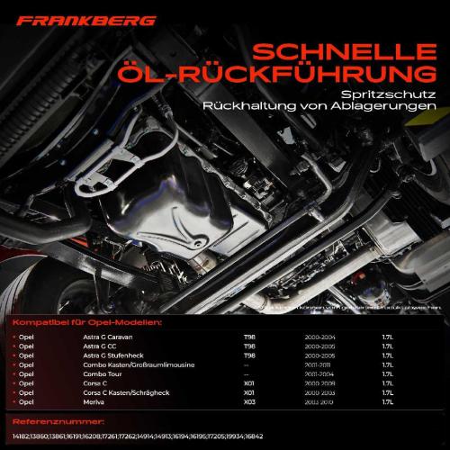Frankberg 1x Ölwanne Motorölwanne für Opel Astra G Combo Corsa C Meriva 2000-2018 1.7L Bild Frankberg 1x Ölwanne Motorölwanne für Opel Astra G Combo Corsa C Meriva 2000-2018 1.7L