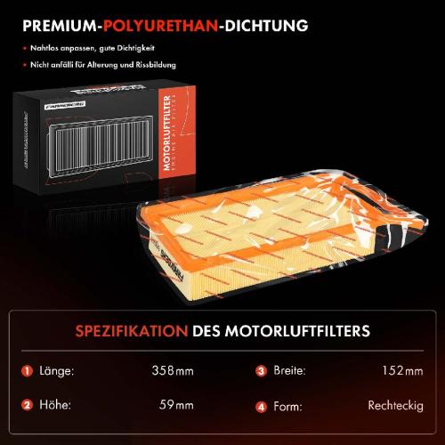 1x Luftfilter Filtereinsatz für Citroën C5 II RC RE III RD RW Peugeot 407 1.8-3.0 Bild 1x Luftfilter Filtereinsatz für Citroën C5 II RC RE III RD RW Peugeot 407 1.8-3.0