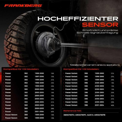 1x ABS Sensor Hinterachse links für VW Passat Variant 1.8L 1.9L 2.3L 2.5L 2.8L 1.6L 2.0L 4.0L 1997-2005 Bild 1x ABS Sensor Hinterachse links für VW Passat Variant 1.8L 1.9L 2.3L 2.5L 2.8L 1.6L 2.0L 4.0L 1997-2005