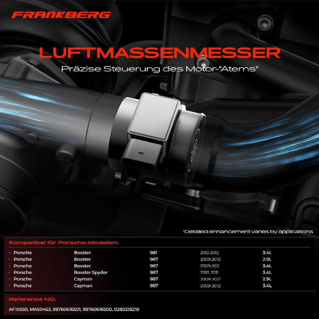 1x Luftmassenmesser für Porsche Boxster 981 987 Boxster Spyder Cayman 3.4L 2.9L 2009-2012
