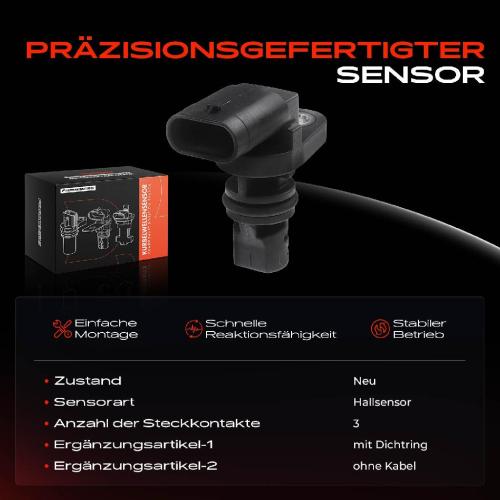 1x Nockenwellenposition Sensor für VW Golf VII 5G1 Beetle 5C Jetta IV 1.8L-2.5L Bild 1x Nockenwellenposition Sensor für VW Golf VII 5G1 Beetle 5C Jetta IV 1.8L-2.5L