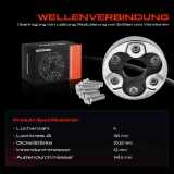 1x Gelenkscheibe Hardyscheibe Kardanwelle für VW Golf 4 5 Bora Tiguan Audi A3 8P TT Seat Skoda