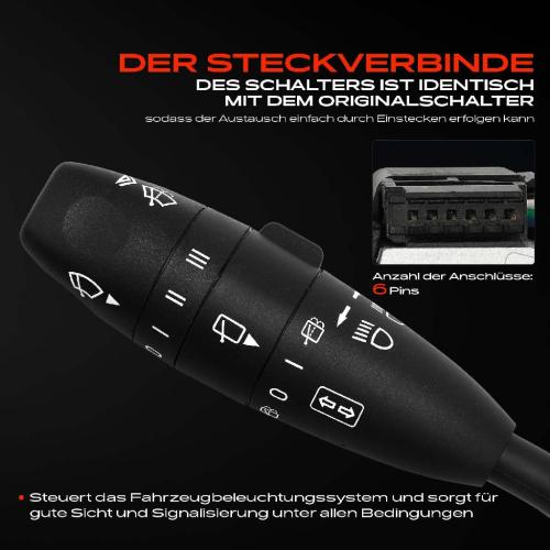 1x Kombischalter Lenkstockschalter für VW Crafter 30-35 2E Mercedes-Benz B906 Bild 1x Kombischalter Lenkstockschalter für VW Crafter 30-35 2E Mercedes-Benz B906