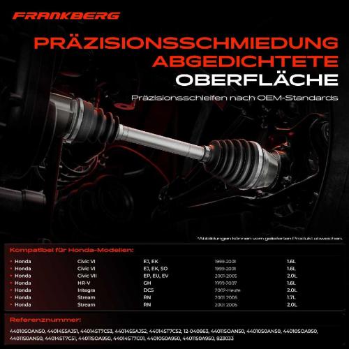 1x Antriebswelle Gelenksatz Vorderachse für Honda Civic EJ EK EP HR-V GH Stream Integra Bild 1x Antriebswelle Gelenksatz Vorderachse für Honda Civic EJ EK EP HR-V GH Stream Integra