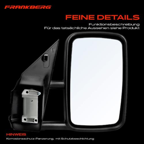 Frankberg 1x Außenspiegel Rechts für VW LT 28-35 II 2DB 2DE 2DK 2D 2.3L 2.5L 2.8L 1996-2006 Bild Frankberg 1x Außenspiegel Rechts für VW LT 28-35 II 2DB 2DE 2DK 2D 2.3L 2.5L 2.8L 1996-2006