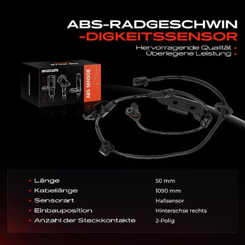 Frankberg 1x ABS Sensor Hinterachse rechts für Hyundai i30 Coupe Kombi KIA Cee'D Combi Van Sportswagon Pro Hatchback Bild Frankberg 1x ABS Sensor Hinterachse rechts für Hyundai i30 Coupe Kombi KIA Cee'D Combi Van Sportswagon Pro Hatchback