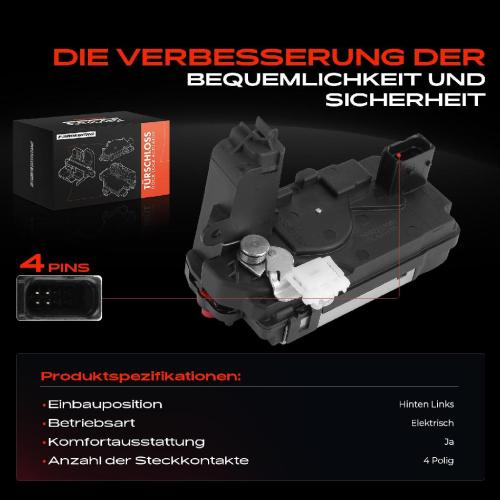Frankberg 1x Türschloss Hinten Links für Opel Astra H Caravan Kasten/Kombi Stufenheck Zafira B Kasten/MPV Bild Frankberg 1x Türschloss Hinten Links für Opel Astra H Caravan Kasten/Kombi Stufenheck Zafira B Kasten/MPV