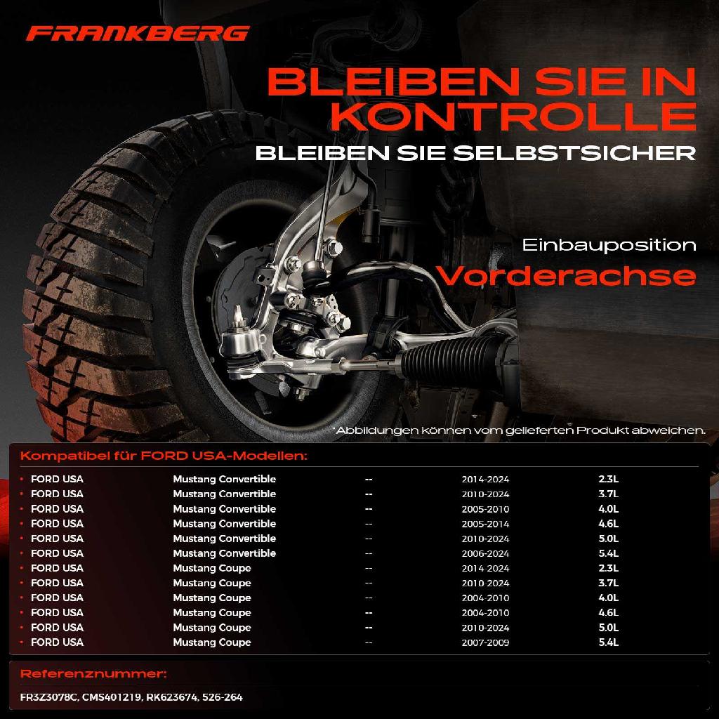 1x Querlenker Vorderachse für FORD USA Mustang Convertible Coupe 2.3L 3.7L 4.0L 4.6L 5.0L 5.4L Bj ab 2004