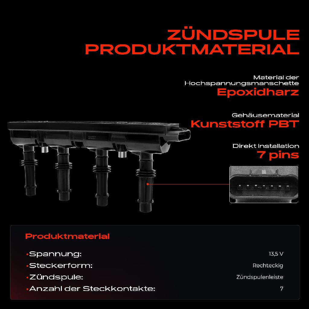 1x Zündspule Zündkerze für Chevrolet Aveo Schrägheck Stufenheck Cruze Station Wagon Orlando Trax Volt