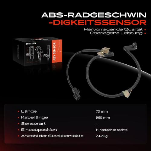 Frankberg 1x ABS Sensor Hinterachse rechts f r Hyundai H-1 Kasten H-1/Starex Bus 2.5L 2.4L 2000-2005 Bild Frankberg 1x ABS Sensor Hinterachse rechts f r Hyundai H-1 Kasten H-1/Starex Bus 2.5L 2.4L 2000-2005