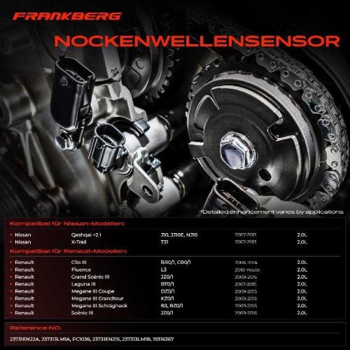 1x Nockenwellenposition Sensor für Nissan X-Trail Qashqai Renault Laguna III Megane 1.8L 2.0L Bild 1x Nockenwellenposition Sensor für Nissan X-Trail Qashqai Renault Laguna III Megane 1.8L 2.0L