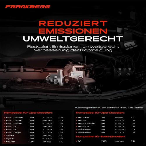 Frankberg 1x AGR-Ventil Abgasrückführungsventil für Opel Astra G Cabriolet Caravan CC Coupe Stufenheck Corsa B Saab Bild Frankberg 1x AGR-Ventil Abgasrückführungsventil für Opel Astra G Cabriolet Caravan CC Coupe Stufenheck Corsa B Saab