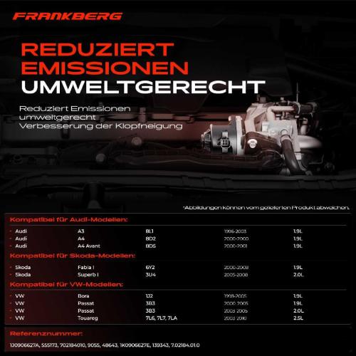 Frankberg 1x AGR-Ventil Abgasrückführungsventil für VW Golf Passat Sharan Touareg Audi A3 A4 Avant Seat Alhambra Skoda Bild Frankberg 1x AGR-Ventil Abgasrückführungsventil für VW Golf Passat Sharan Touareg Audi A3 A4 Avant Seat Alhambra Skoda