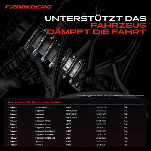 Frankberg 2x Fahrwerksfeder Vorderachse f r Renault Sc nic II JM0/1 Megane II BM0/1 CM0/1 Bj ab 2002 Bild Frankberg 2x Fahrwerksfeder Vorderachse f r Renault Sc nic II JM0/1 Megane II BM0/1 CM0/1 Bj ab 2002