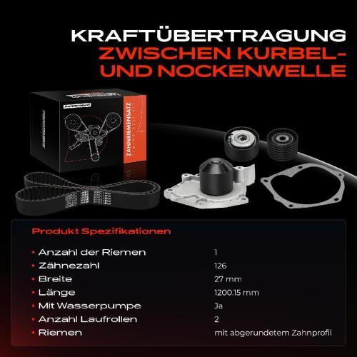 1x Zahnriemensatz Zahnriemen Wasserpumpe für Renault Duster Espace IV Laguna Megane Bild 1x Zahnriemensatz Zahnriemen Wasserpumpe für Renault Duster Espace IV Laguna Megane