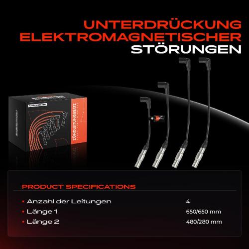 4x Zündleitungssatz Zündkabel für VW Golf IV Passat Bora Audi A3 A4 Seat Leon Bild 4x Zündleitungssatz Zündkabel für VW Golf IV Passat Bora Audi A3 A4 Seat Leon