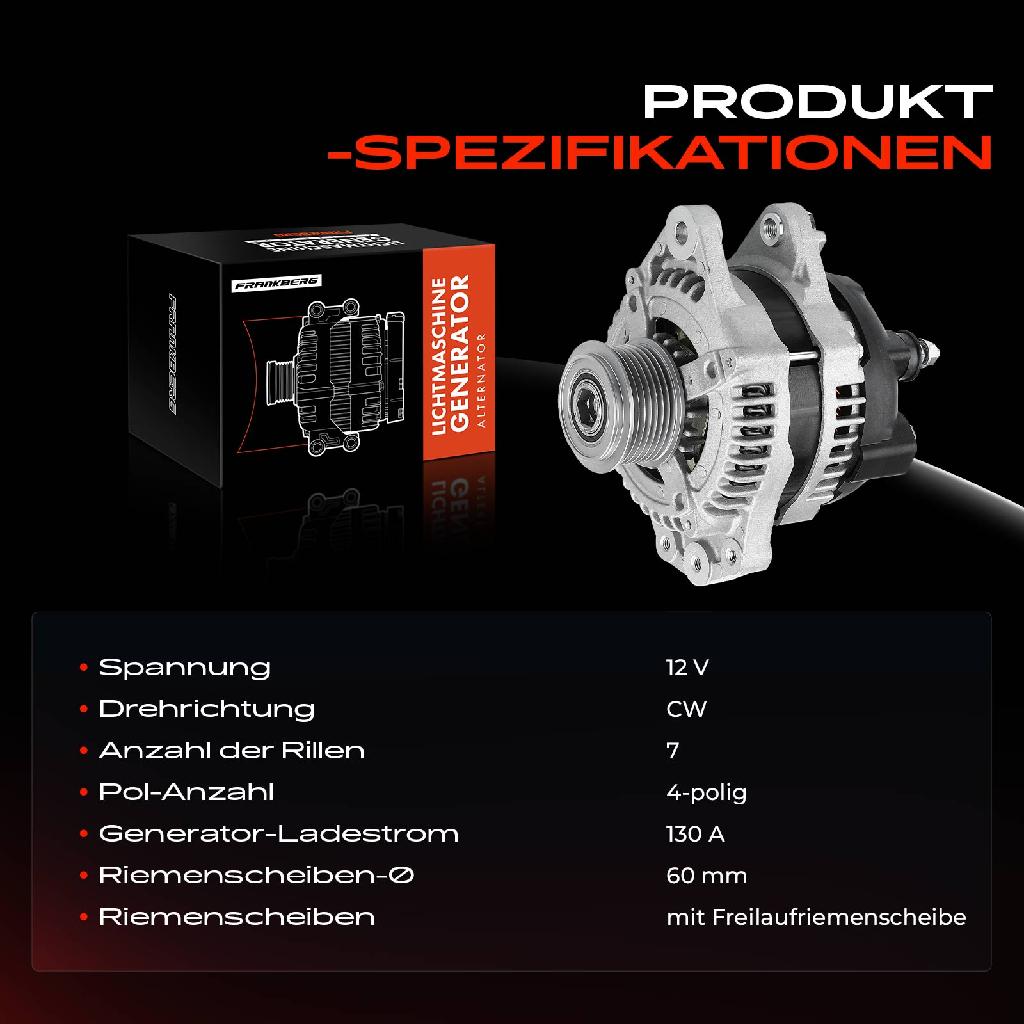 1x Lichtmaschine Generator für MINI Mini R50 R53 One D 2003-2006 1.4L