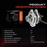 1x Lichtmaschine Generator für MINI Mini R50 R53 One D 2003-2006 1.4L