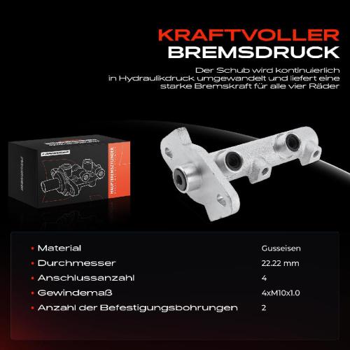 1x Hauptbremszylinder Bremszylinder für Ford Fiesta IV JA JB J3 J5 JV Mazda 121 III Bild 1x Hauptbremszylinder Bremszylinder für Ford Fiesta IV JA JB J3 J5 JV Mazda 121 III