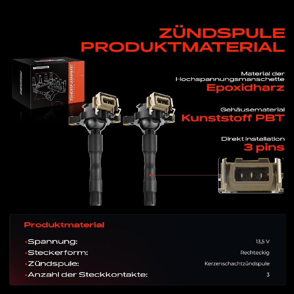 2x Zündmodul Zündspule für BMW 3er Cabriolet Coupe Touring E36 E46 5er Touring E39 E38 E31 E53 E52